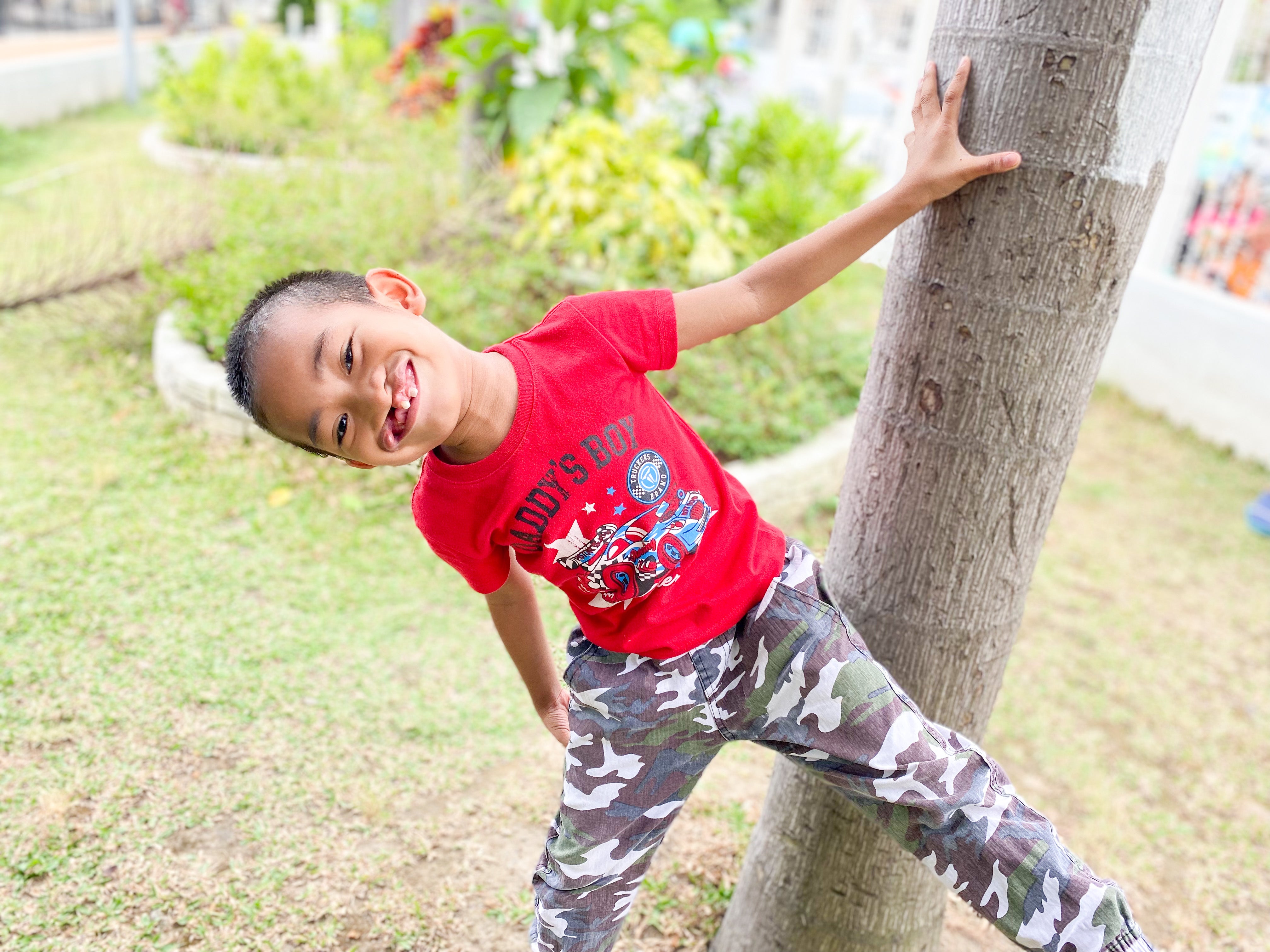 Even before his cleft surgery, Kyle was never shy about his smile