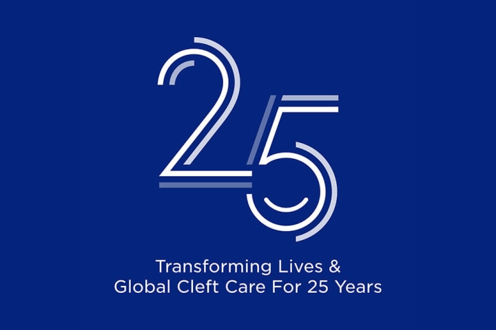 25th Anniversary transforming lives & global cleft care for 25 years logo
